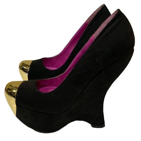 Yoki Shoes Women's Size 5.5 Closed Toe Wedge Pump Platform Slip On High Heel - Picture 4 of 9